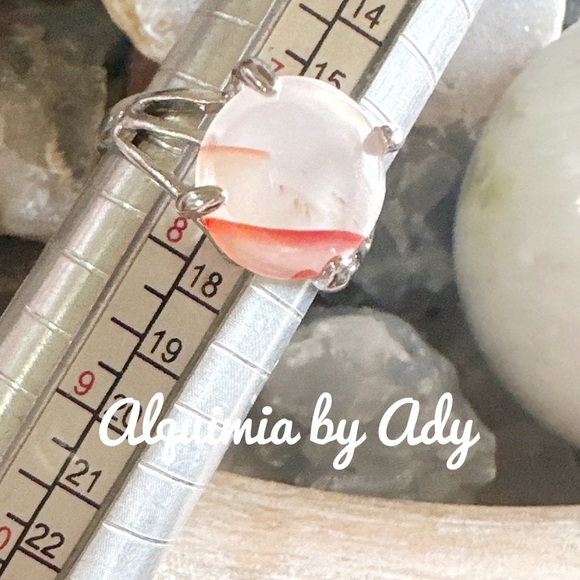 CRAZY LACE AGATE SILVER MIDI RING BOHO - Picture 3 of 3
